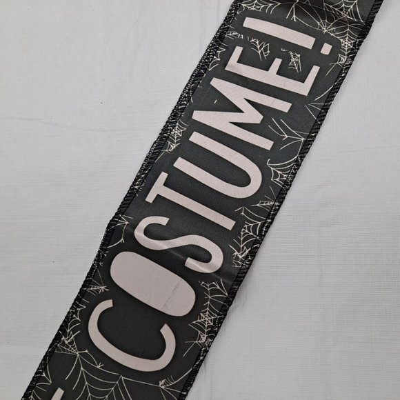 Halloween Best Costume Contest Award Sash Spiderweb black white One Size - Picture 7 of 7